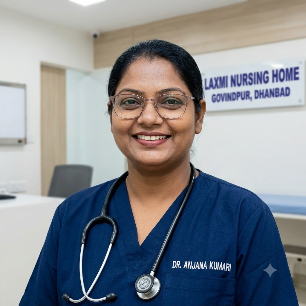 Dr. Anjana Kumari, experienced Obstetrician and Gynaecologist at Laxmi Nursing Home in Govindpur, Dhanbad.